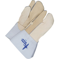 Gants &agrave; trois doigts en cuir, Cuir fleur de vache, Taille 9 Quali-T-Solutions