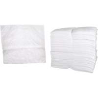Feuilles absorbantes p&eacute;trochimiques, Huile seulement, 19" x 17", 38,7 gal. d'absorption Quali-T-Solutions