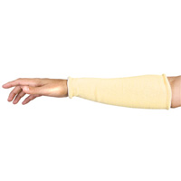 Contender Cut-Resistant Composite-Knit Sleeves, Aramid, 18", ASTM ANSI Level A5, Yellow Quali-T-Solutions