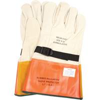 Gants de protection en cuir avec sangle, Taille 8, 12" lo Quali-T-Solutions