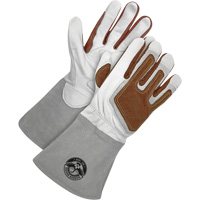Gants de soudage &agrave; l'arc TIG Gander Brand avec renfort thermique, Cuir fleur de ch&egrave;vre, Taille Petit Quali-T-Solutions