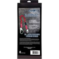 ShockSorb Internal Shock Lanyard, 6', Snap Hook Center, Snap Hook Leg Ends, Polyester Quali-T-Solutions