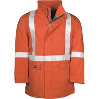Westex UltraSoft&reg; AllOut Quilt Lined Winter Parka with Reflective Stripes, Small, High Visibility Orange, 46 cal/cm² Quali-T-Solutions
