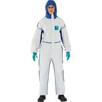 AlphaTec 1800 Comfort 3-Piece Coveralls, Large, Blue/White, Microporous/SMS Quali-T-Solutions