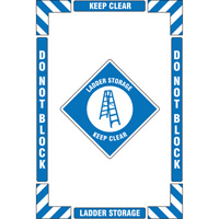 "Ladder Storage" Floor Marking Kit, Adhesive, English with Pictogram Quali-T-Solutions