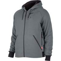 Chandail &agrave; capuchon chauffant M12 complet, Hommes, 2T-Grand, Gris, Polyester Quali-T-Solutions