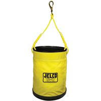 Seau escamotable avec rev&ecirc;tement en vinyle, 11" lo x 11" la x 16" h, Nylon, Noir/Jaune Quali-T-Solutions