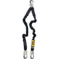 Arc Flash Lanyard, 4', Locking Snap Hook Center, Locking Snap Hook Leg Ends, Nylon Quali-T-Solutions