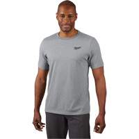 Hybrid Work Tee Shirt, Men's, Small, Grey Quali-T-Solutions