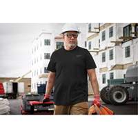 Hybrid Work Tee Shirt, Men's, Small, Black Quali-T-Solutions