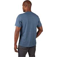 Hybrid Work Tee Shirt, Men's, Small, Blue Quali-T-Solutions