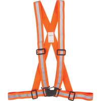 Harnais pour la circulation, Orange haute visibilit&eacute;, Couleur r&eacute;fl&eacute;chissante Argent, Moyen Quali-T-Solutions