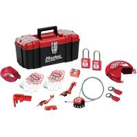 Basic Lockout Kit with Zenex Thermoplastic Locks, Electrical/Valve Kit, 19 Components Quali-T-Solutions