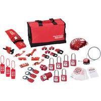 Premier Lockout Kit with Zenex Thermoplastic Locks, Electrical/Valve Kit, 34 Components Quali-T-Solutions