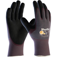 ATG MaxiDry&reg; Ultra Lightweight Seamless Gloves, Large, Nitrile Coating, 15 Gauge, Nylon/Elastane Shell Quali-T-Solutions