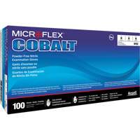 Gants d'examen d'usage multiple Microflex Cobalt N19, T-petit, Nitrile, 3,9 mils, Sans poudre, Bleu, Classe 2 Quali-T-Solutions