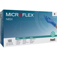 Gants Microflex N85, T-petit, Nitrile, 3,5 mils, Sans poudre, Bleu, Classe 2 Quali-T-Solutions