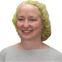 Bonnets bouffants, Polypropyl&egrave;ne, 21", Jaune Quali-T-Solutions