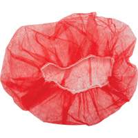 Bonnets bouffants, Polypropyl&egrave;ne, 21", Rouge Quali-T-Solutions