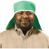 Chapeau avec couvre-nuque en coton ignifug&eacute; Weldlite, Taille unique, Vert Quali-T-Solutions