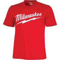 Chandail &agrave; manches courtes tr&egrave;s r&eacute;sistant avec logo Milwaukee, Hommes, Petit, Rouge Quali-T-Solutions