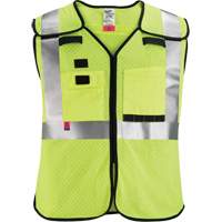 Gilet de s&eacute;curit&eacute; &agrave; maille d&eacute;tachable, Noir/Jaune lime haute visibilit&eacute;, Moyen/Petit Quali-T-Solutions