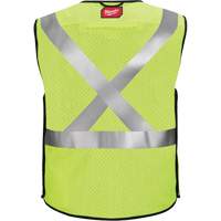Gilet de s&eacute;curit&eacute; &agrave; maille d&eacute;tachable, Noir/Jaune lime haute visibilit&eacute;, Moyen/Petit Quali-T-Solutions