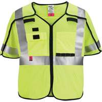 Gilet de s&eacute;curit&eacute; &agrave; maille d&eacute;tachable, Noir/Jaune lime haute visibilit&eacute;, Moyen/Petit Quali-T-Solutions