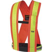5593 Bretelles de s&eacute;curit&eacute;, Orange haute visibilit&eacute;, Couleur r&eacute;fl&eacute;chissante Jaune, Taille unique Quali-T-Solutions