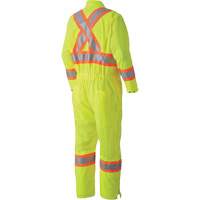 5999A Traffic Safety Coveralls, X-Small, High Visibility Lime-Yellow Quali-T-Solutions