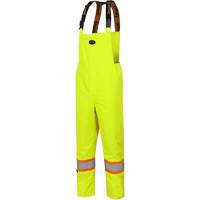 5054 The Rock 300D Insulated Bib Pants, Polyester, Small, High Visibility Lime-Yellow Quali-T-Solutions
