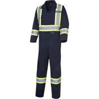 516T Coveralls, 40 (Tall), Navy Blue Quali-T-Solutions
