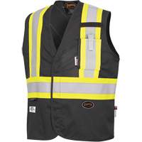 7729 FR-Tech&reg; Flame-Resistant Arc Safety Vest, Small, Black, 10 cal/cm² Quali-T-Solutions