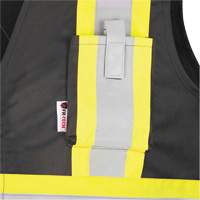 7729 FR-Tech&reg; Flame-Resistant Arc Safety Vest, Small, Black, 10 cal/cm² Quali-T-Solutions
