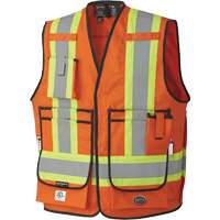 7732 FR-Tech&reg; Flame-Resistant Arc Surveyor's Vest, Small, High Visibility Orange, 9.7 cal/cm² Quali-T-Solutions