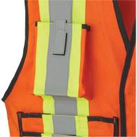 7732 FR-Tech&reg; Flame-Resistant Arc Surveyor's Vest, Small, High Visibility Orange, 9.7 cal/cm² Quali-T-Solutions