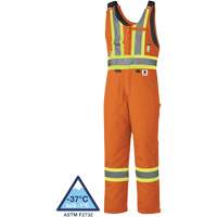 5534A Flame-Resistant Quilted Safety Overalls, Small, Orange Quali-T-Solutions