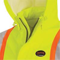 5881 Manteau de pluie ignifuge et protection contre les &eacute;clats d'arc &eacute;lectrique, T-petit, Jaune haute visibilit&eacute;, 10 cal/cm² Quali-T-Solutions
