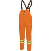 5882 FR/Arc-Rated Waterproof Safety Bib Pants, X-Small, High Visibility Orange Quali-T-Solutions