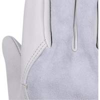 535G Gants de chauffeur beige, Petit, Paume en Cuir fleur de vache Quali-T-Solutions