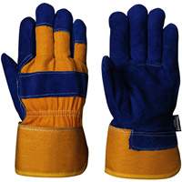 630 Gants d'appareilleur isol&eacute;s bleus, Taille unique, Paume en Cuir de vache refendu, Doublure en Boa Quali-T-Solutions