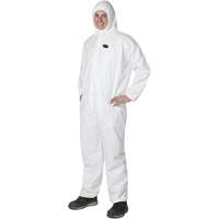 2055 Disposable Coveralls, Small, White, Microporous Quali-T-Solutions