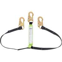 SA-64000-6 Shock Absorbing Lanyard, 6', Snap Hook Center, Snap Hook Leg Ends, Polyester Quali-T-Solutions