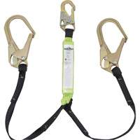 SA-64022-4 Shock Absorbing Lanyard, 4', Rebar Hook Center, Snap Hook Leg Ends, Polyester Quali-T-Solutions