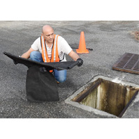 Square Ultra-Drain Guard&reg; Catch Basin Insert with Overflow Port, Oil & Sediment, 16" - 28" L x 20" - 36" W Quali-T-Solutions