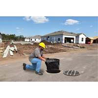 Round Ultra-Drain Guard&reg; Catch Basin Insert with Overflow Port, Oil & Sediment, 22" - 25" L x 22" - 25" W Quali-T-Solutions