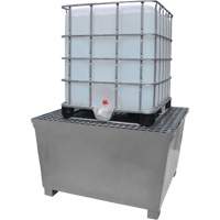 Ultra-IBC Spill Pallet en acier, Capacit&eacute; de d&eacute;versement 370 gal. US, 57,6" x 34,7" x 56,9" Quali-T-Solutions