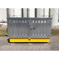 Ultra-Twin IBC en acier avec couvercle rigide, 123,4" lo x 73,4" la x 66,4" h, Capacit&eacute; de charge 12250 lb Quali-T-Solutions