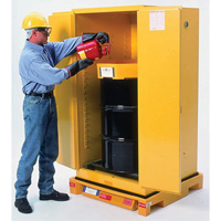 Single Drum Ultra-Safety Cabinet Bladder System&reg;, 37.8" L x 37.8" W x 6.3" H, 1500 lbs. Load Capacity Quali-T-Solutions