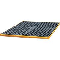 4-Drum Flexible Ultra-Spill Deck&reg;, 22 US gal. Spill Capacity, 48" x 48" x 2.5" Quali-T-Solutions